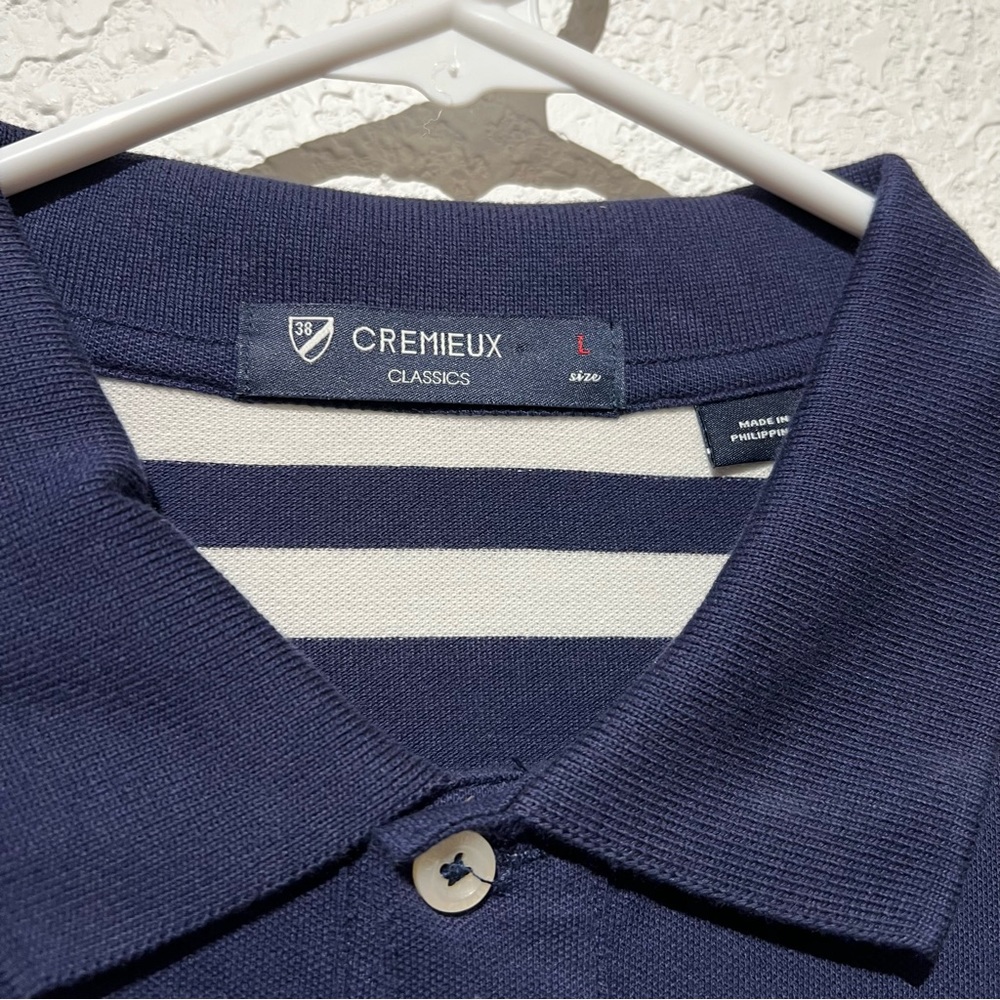 Cremieux Classics Short Sleeve Striped Polo Shirt L Large NWT - Picture 3 of 3